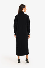 Carina - Knit Turtle Neck Midi Dress