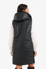 Carina - Hooded Long Puffer Vest
