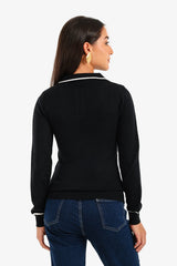 Carina - Contrast Panel Knit Pullover