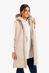 Carina - Hooded Long Puffer Vest