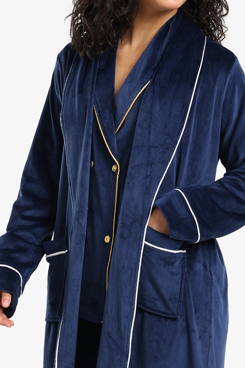 Carina - Velvet Relaxed Midi Robe