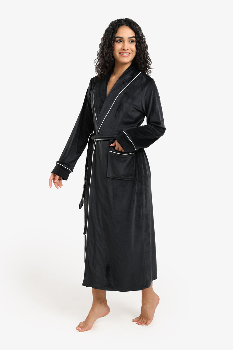 Carina - Velvet Relaxed Midi Robe
