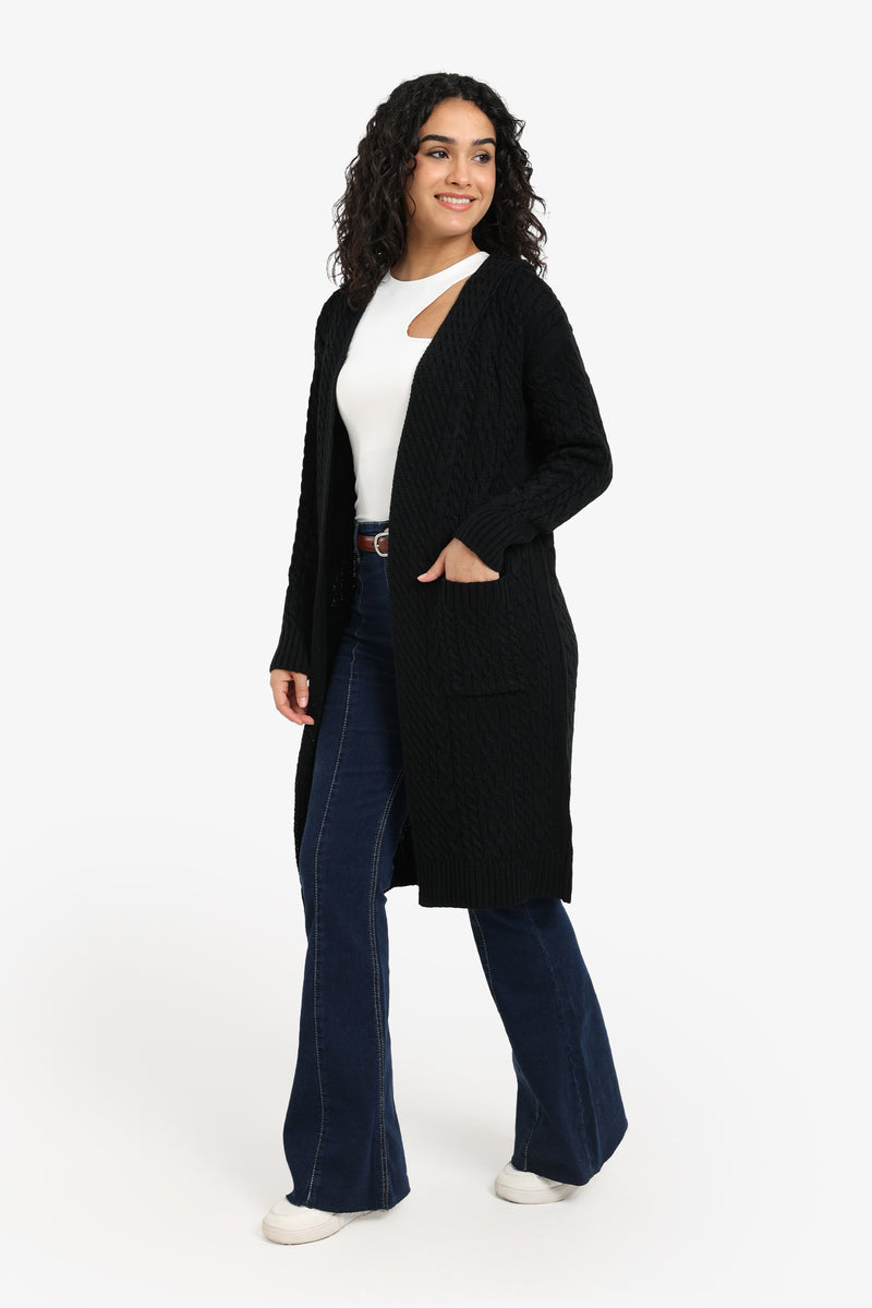 Carina - Hooded Midi Cardigan
