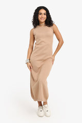 Carina - Knitted Solid Sleeveless Dress