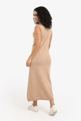 Carina - Knitted Solid Sleeveless Dress