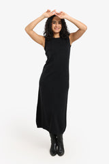 Carina - Knitted Solid Sleeveless Dress