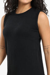 Carina - Knitted Solid Sleeveless Dress