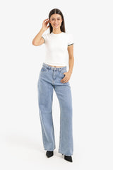 Carina - Straight Cut Denim Pants