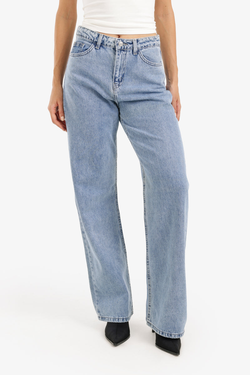 Carina - Straight Cut Denim Pants