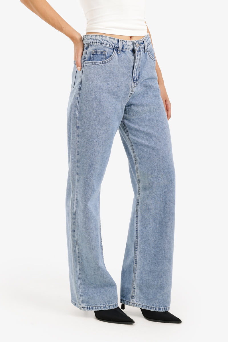 Carina - Straight Cut Denim Pants