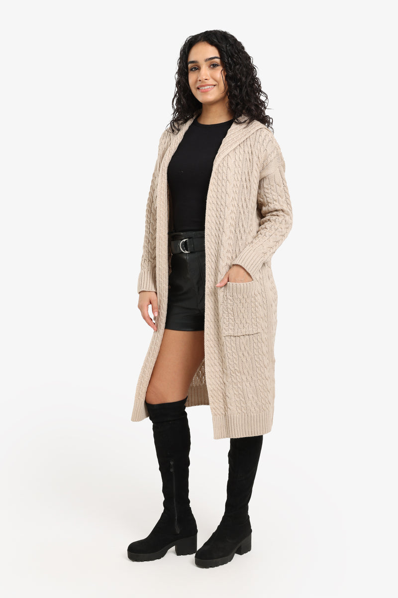 Carina - Hooded Midi Cardigan