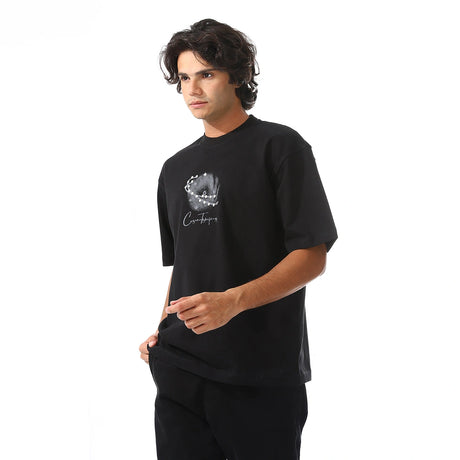 Oversized Printed Cotton T-Shirt