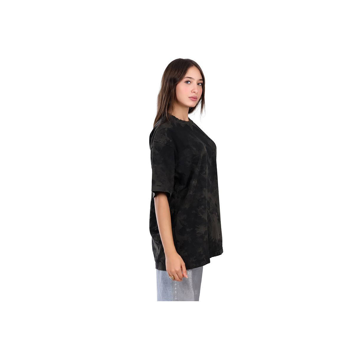 White Rabbit -Front & Back Printed Cotton Tee for women