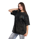 White Rabbit -Front & Back Printed Cotton Tee for women