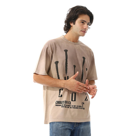 White Rabbit - Printed Round Neck T-shirt for men