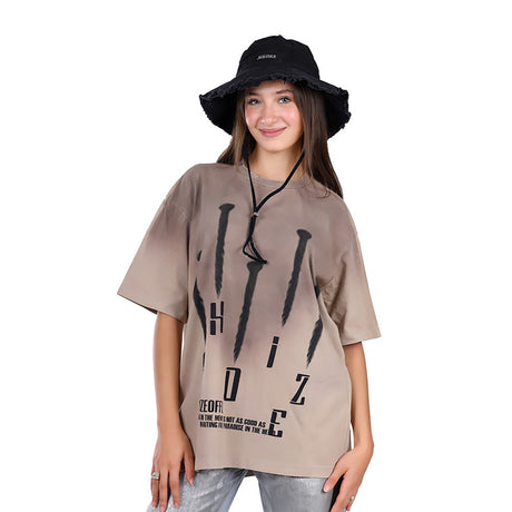 White Rabbit -Printed Round Neck T-shirt for women