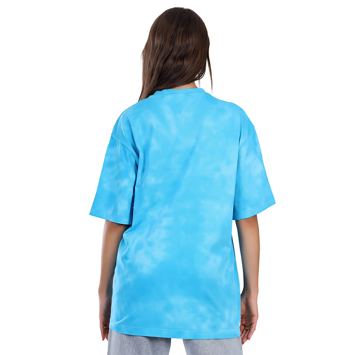 White Rabbit -Full Patterned Oversized Cotton Tee for women