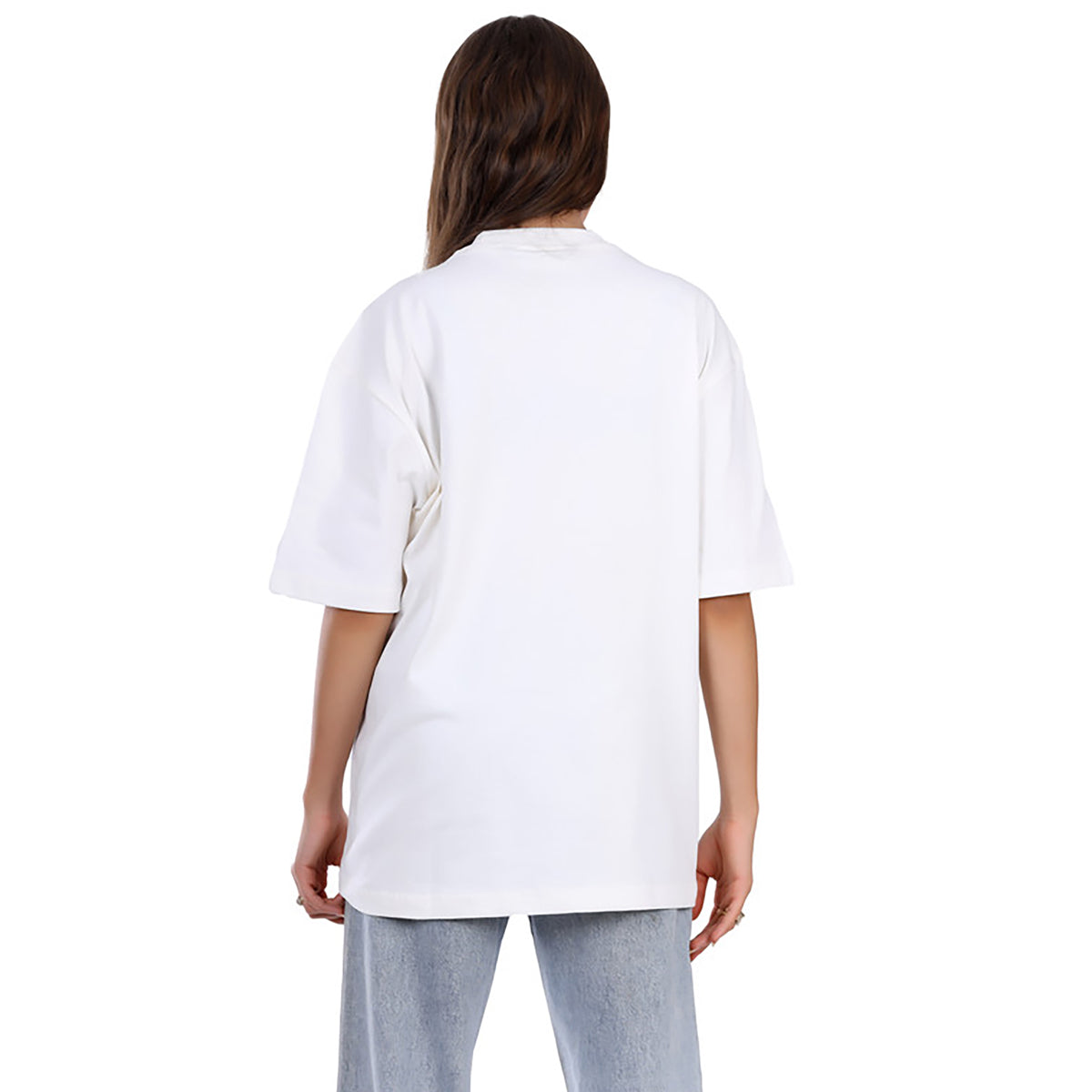 White Rabbit -Slip On Oversized Cotton T-Shirt for women