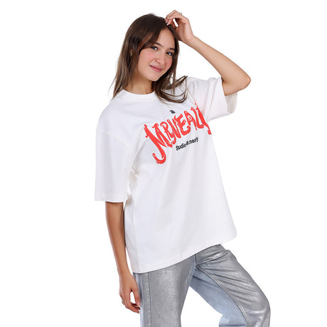 White Rabbit -Comfy Round Neck T-shirt  for women