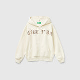 United Colors Of Benetton - Sweatshirt with zip and sequins - Sold by FIG