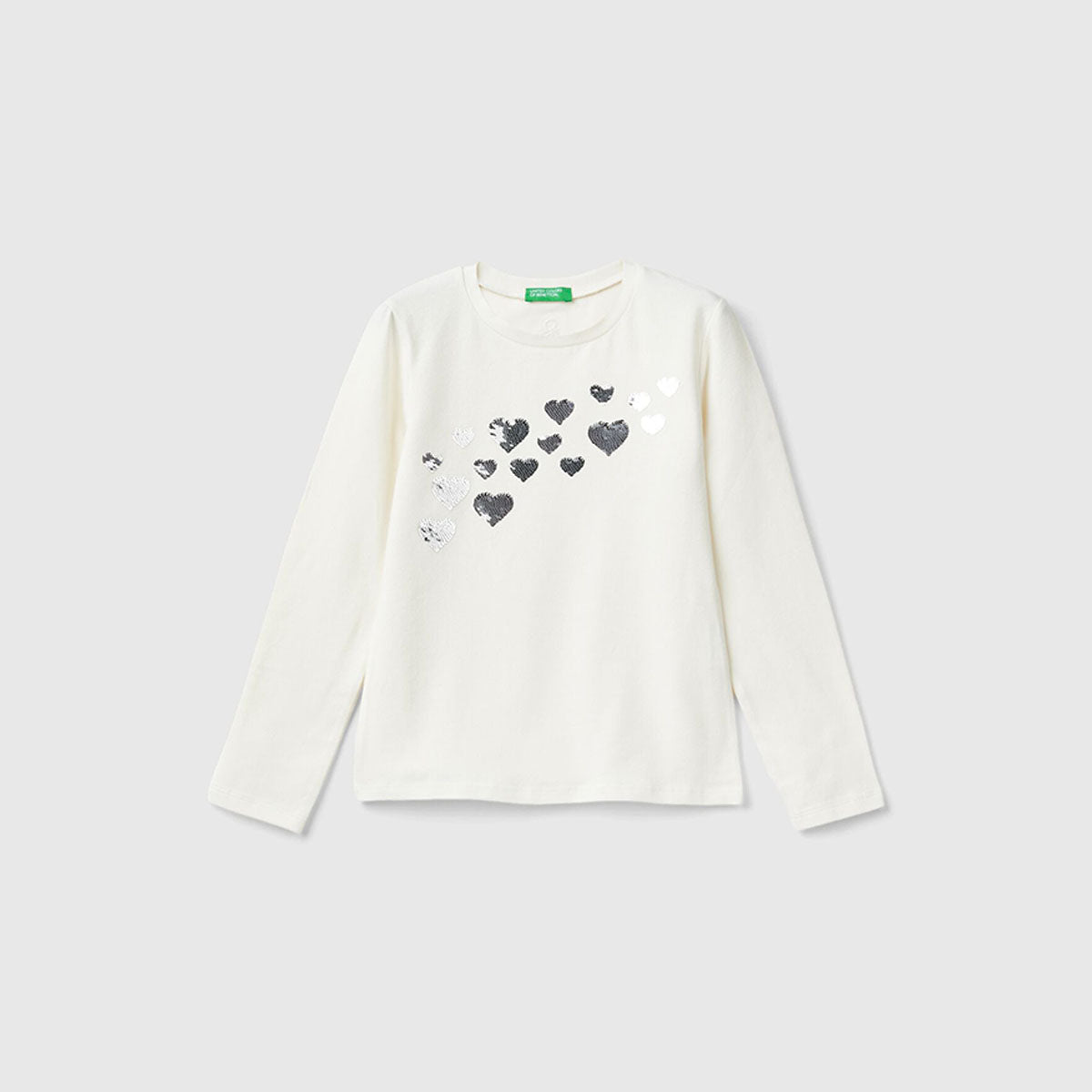 United Colors Of Benetton - Organic cotton t-shirt with sequins - Sold by FIG
