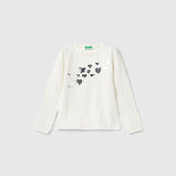 United Colors Of Benetton - Organic cotton t-shirt with sequins - Sold by FIG