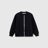 United Colors Of Benetton - Zip-up sweatshirt with slogan print - Sold by FIG