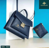 Leazus - Leather bag for women - Normaldy Navy blue