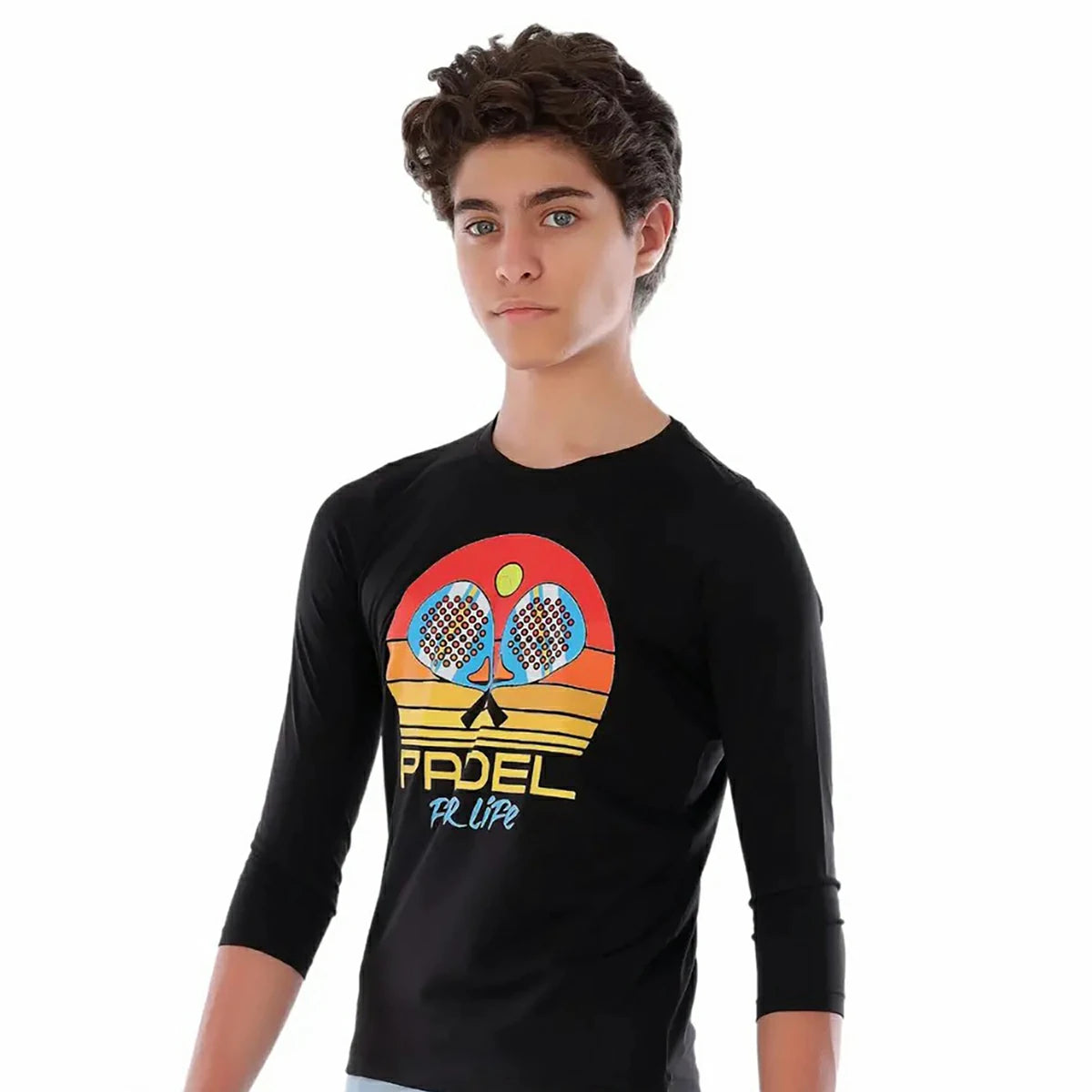 Anja - Black Padel T-Shirt 0106-For boys
