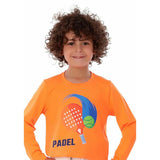 Anja - Orange Padel T-Shirt 0107-For boys