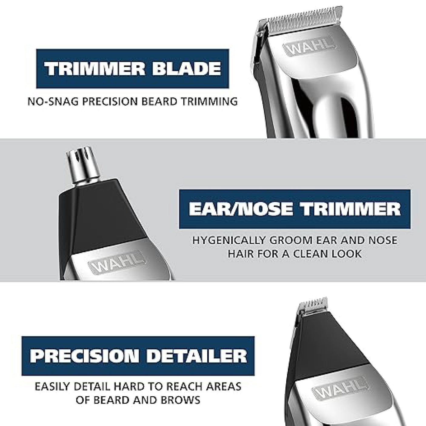 Wahl - Cordless beard trimmer with long battery life