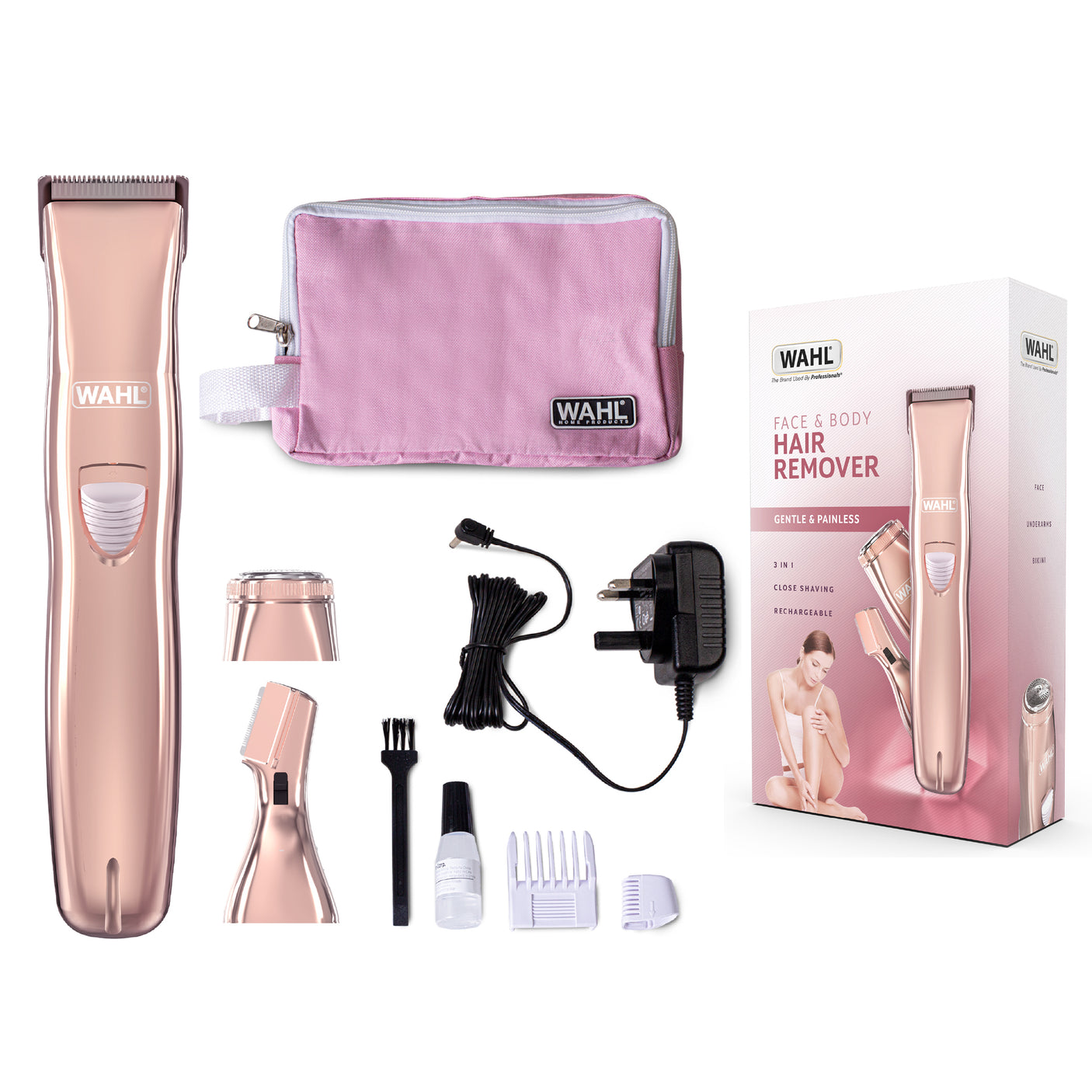 Wahl - Efficient face and body hair remover with gentle precision