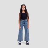 Basic wide-leg Kids Jeans In washed Blue