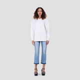Cropped Flare Denim Pants