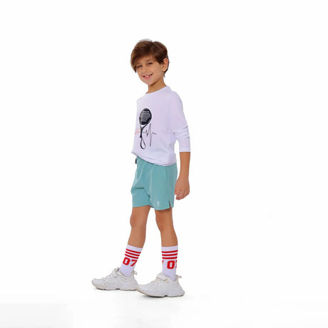 Anja - White Padel T-Shirt 105-For boys