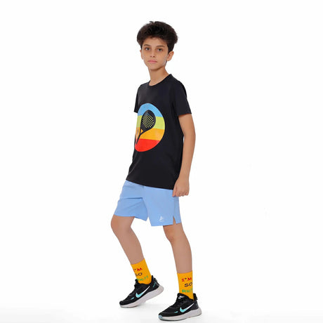 Anja - Black Padel T-Shirt 0100-For boys