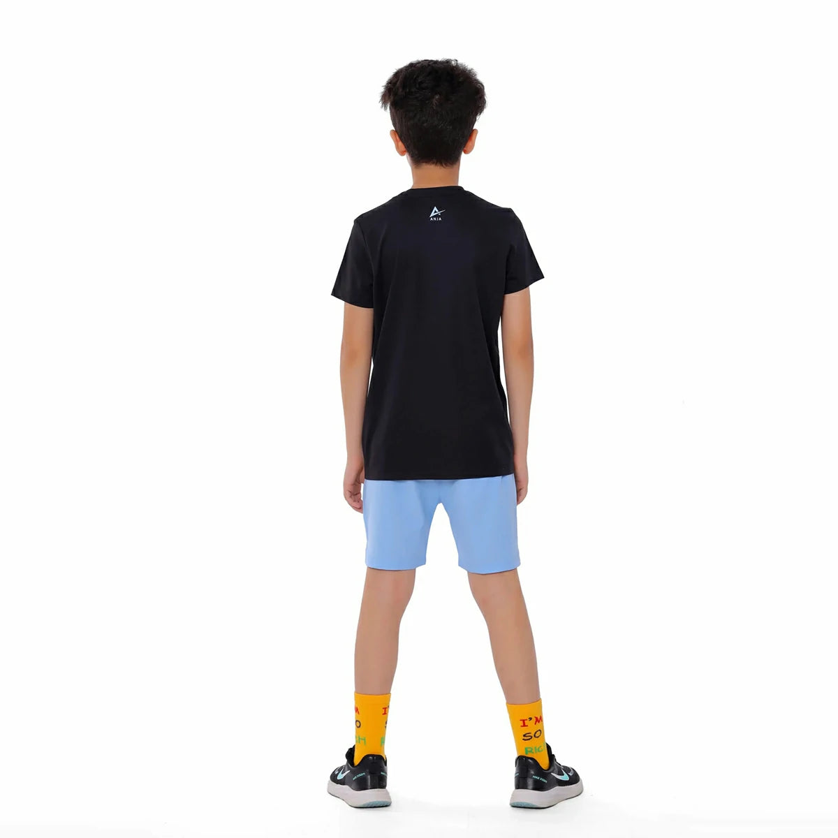 Anja - Black Padel T-Shirt 0100-For boys