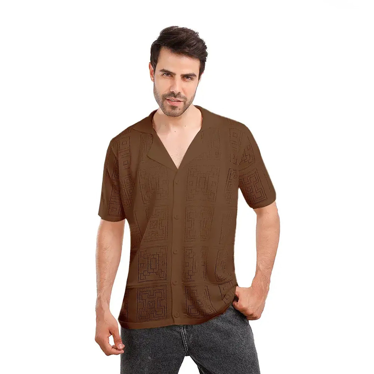 Coup – Pattern Short Sleeves Men’s Shirt