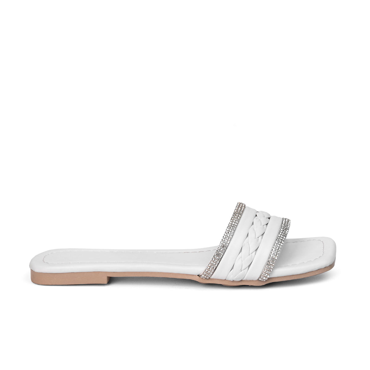 v branda - Slipper Leather With Glitter - women