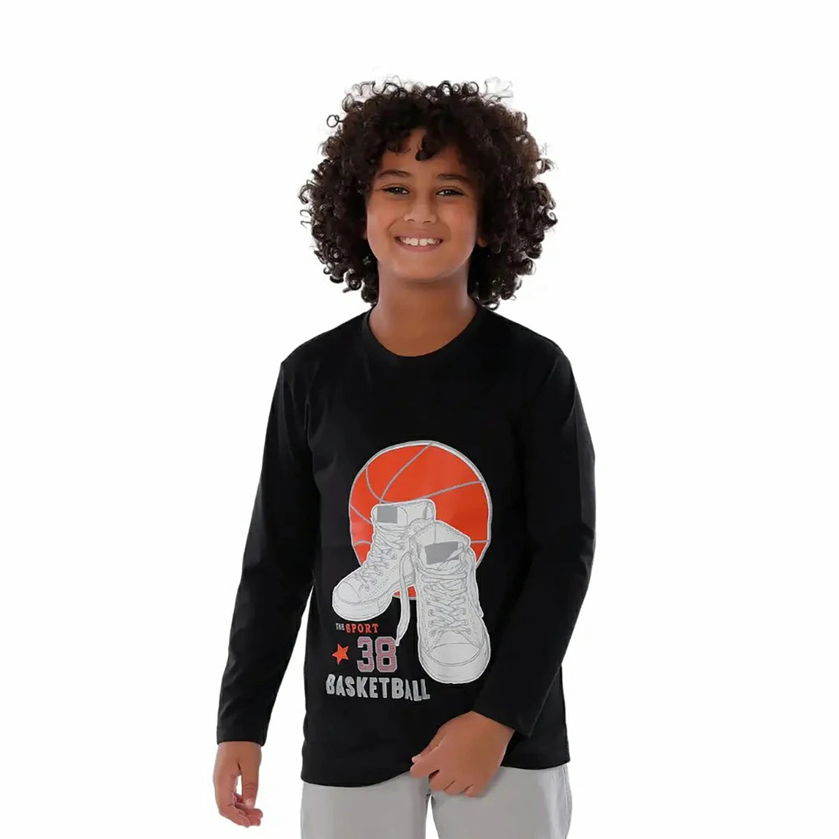 Anja - Black Basketball T-Shirt 0010-For boys
