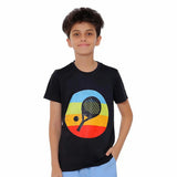 Anja - Black Padel T-Shirt 0100-For boys
