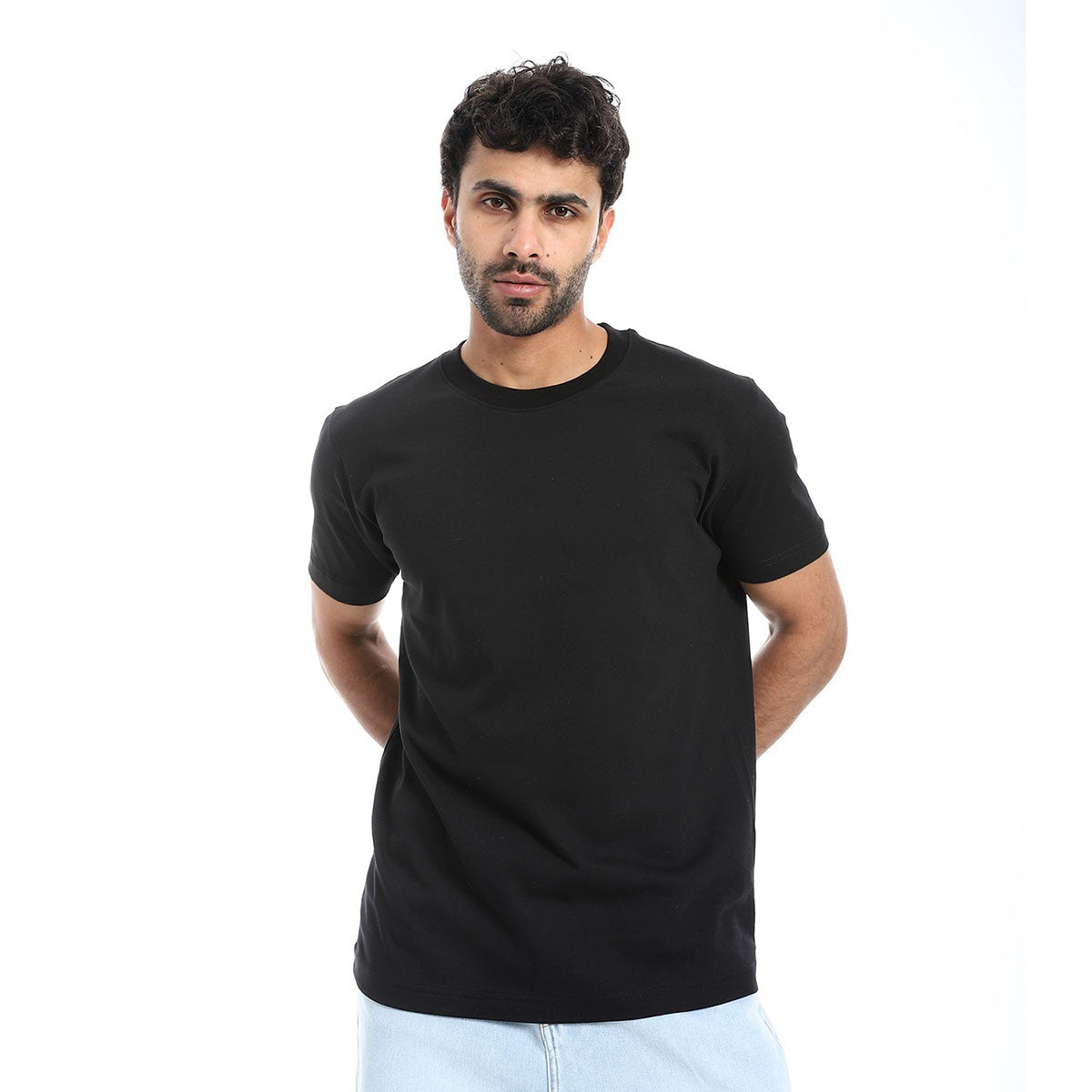 Coup -Plain T-Shirt With Round Neck And Short Sleeves