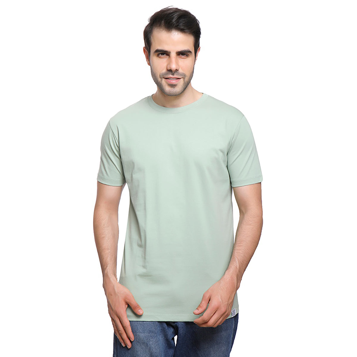 Coup – Plain T-Shirt With Round Neck And Short Sleeves