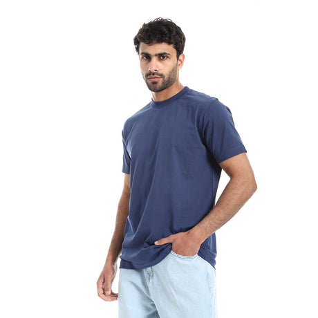 Coup -Plain T-Shirt With Round Neck And Short Sleeves