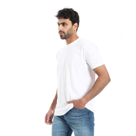 Coup -Plain T-Shirt With Round Neck And Short Sleeves