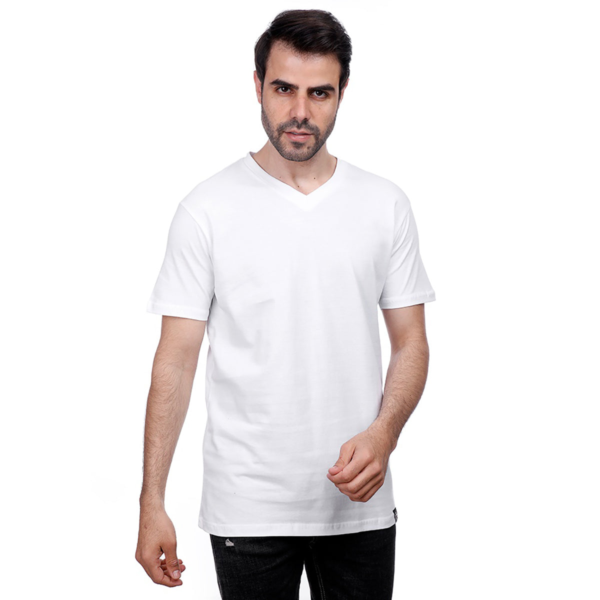 Coup – Plain T-Shirt With V-Neck