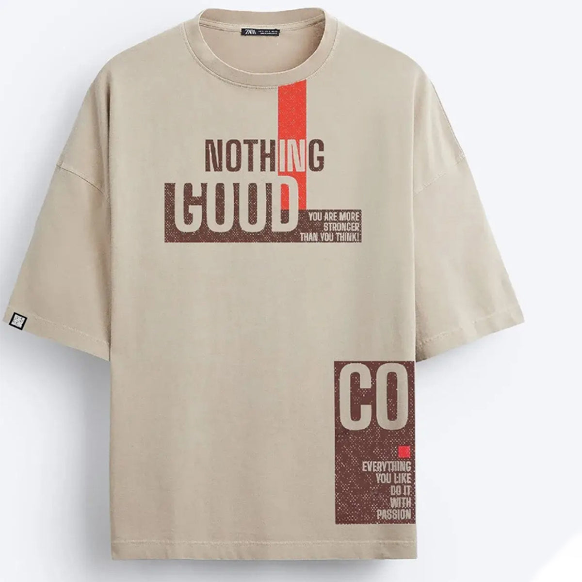 Coup  – Oversized cotton T-shirt with short sleeves