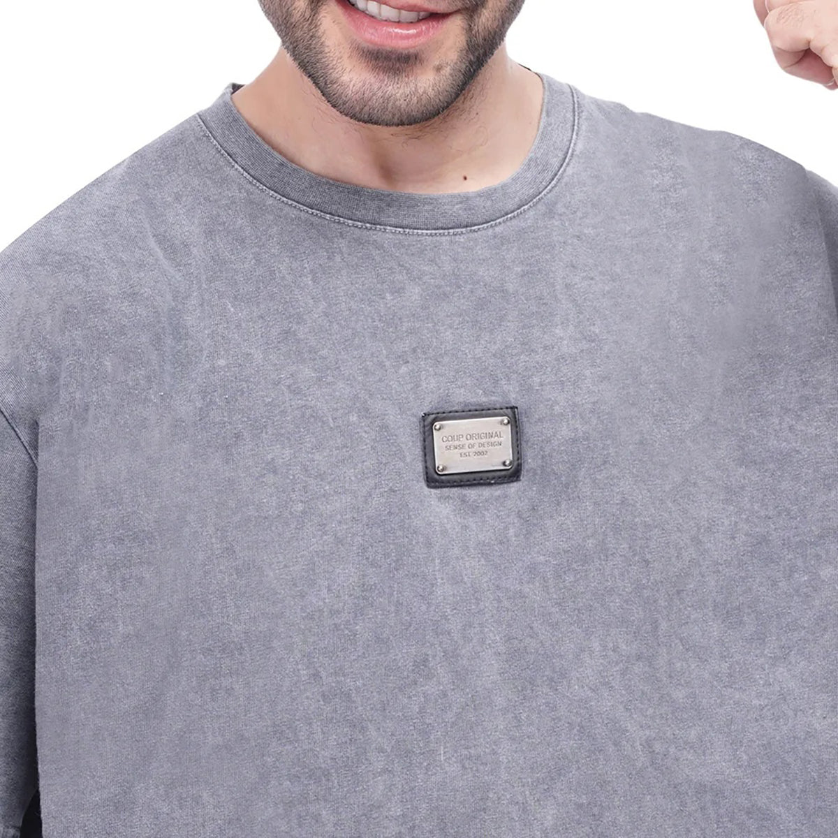 Coup – Solid Wached T-Shirt for Men