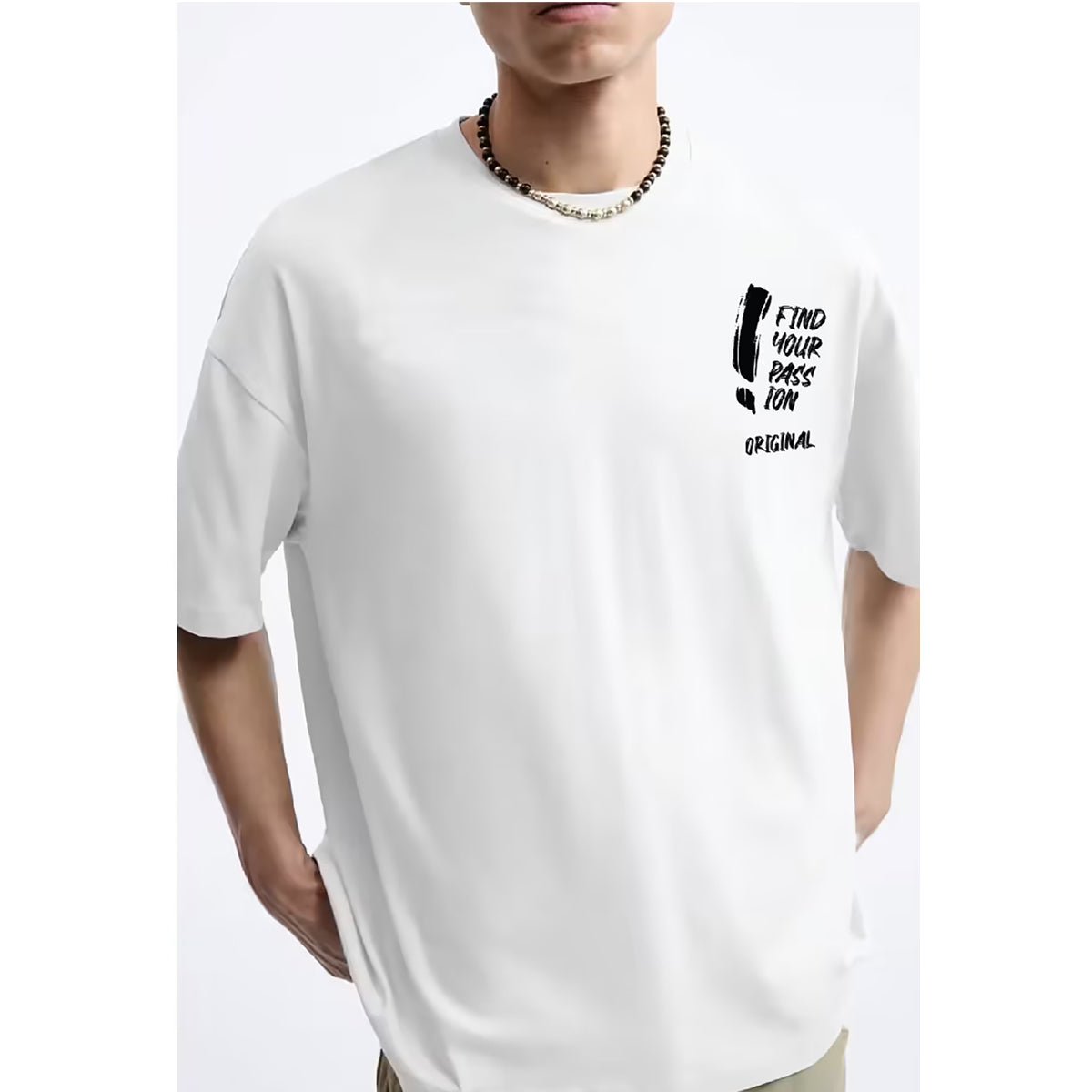 Coup – Text Print T-Shirt with Short Sleeves