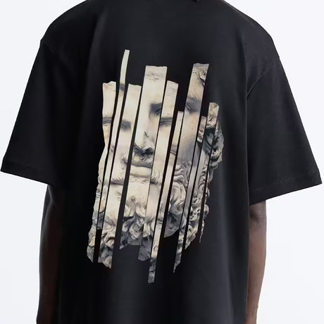 Coup – Text Print T-Shirt with Short Sleeves